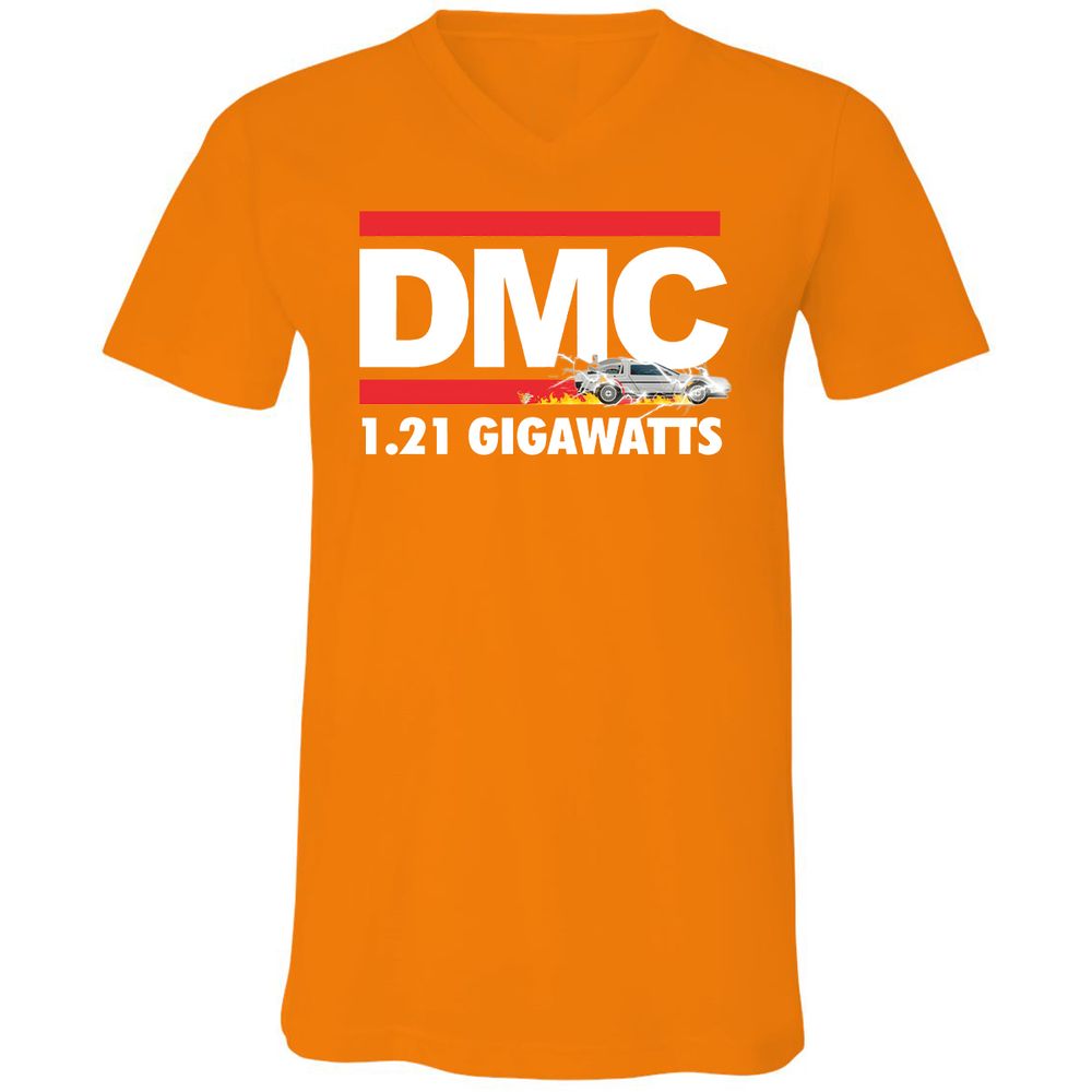 Unisex V-Neck T-Shirt - JYQAJEDK - Orange - 11