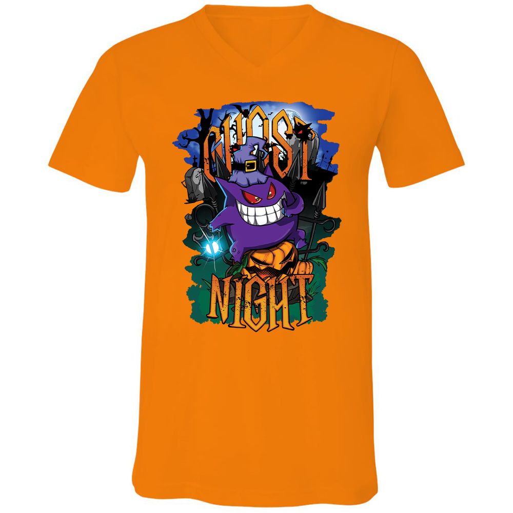 Unisex V-Neck T-Shirt - MWWV8WZN - Orange - 11