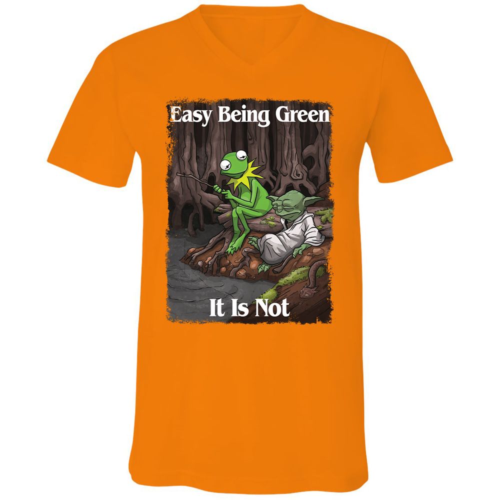 Unisex V-Neck T-Shirt - NWD2F4JE - Orange - 11