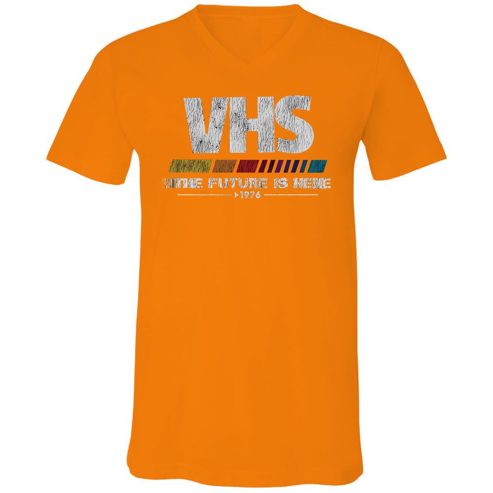 Unisex V-Neck T-Shirt - ZHBZ17W9 - Orange - 11