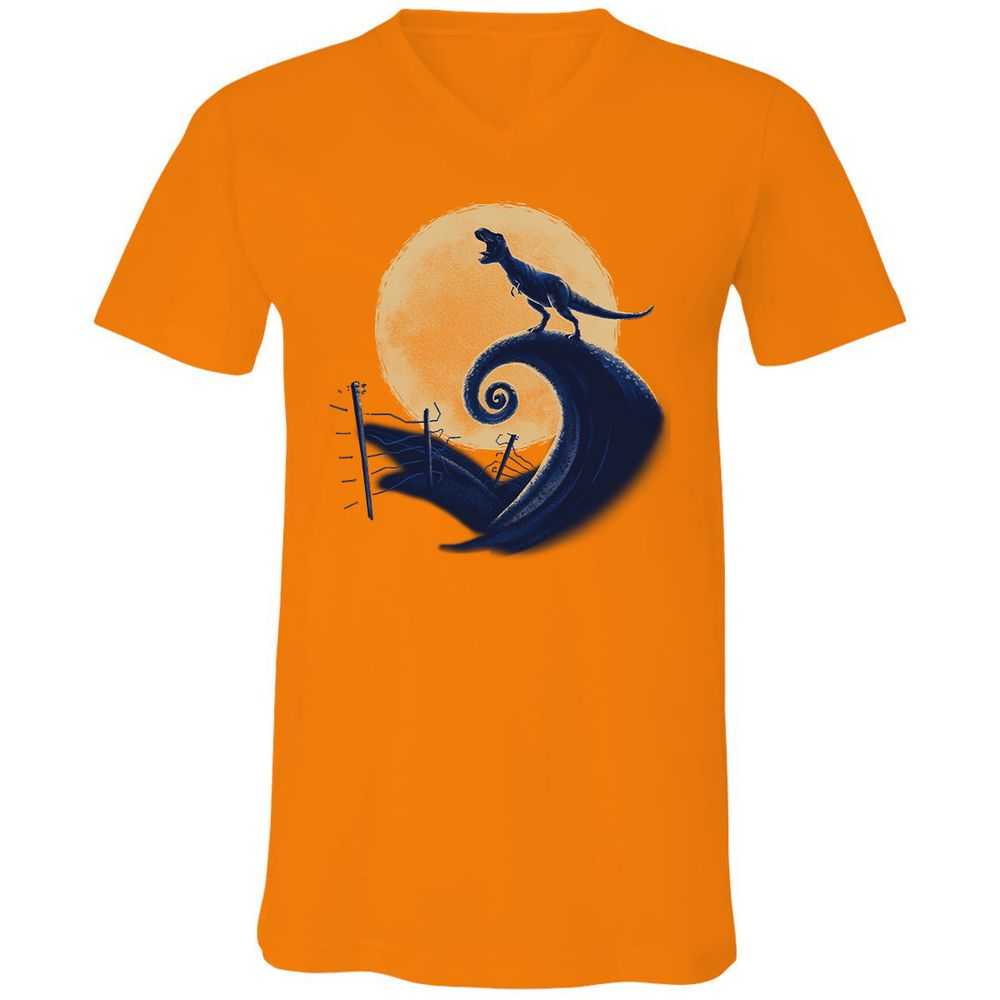 Unisex V-Neck T-Shirt - LXC479HW - Orange - 11