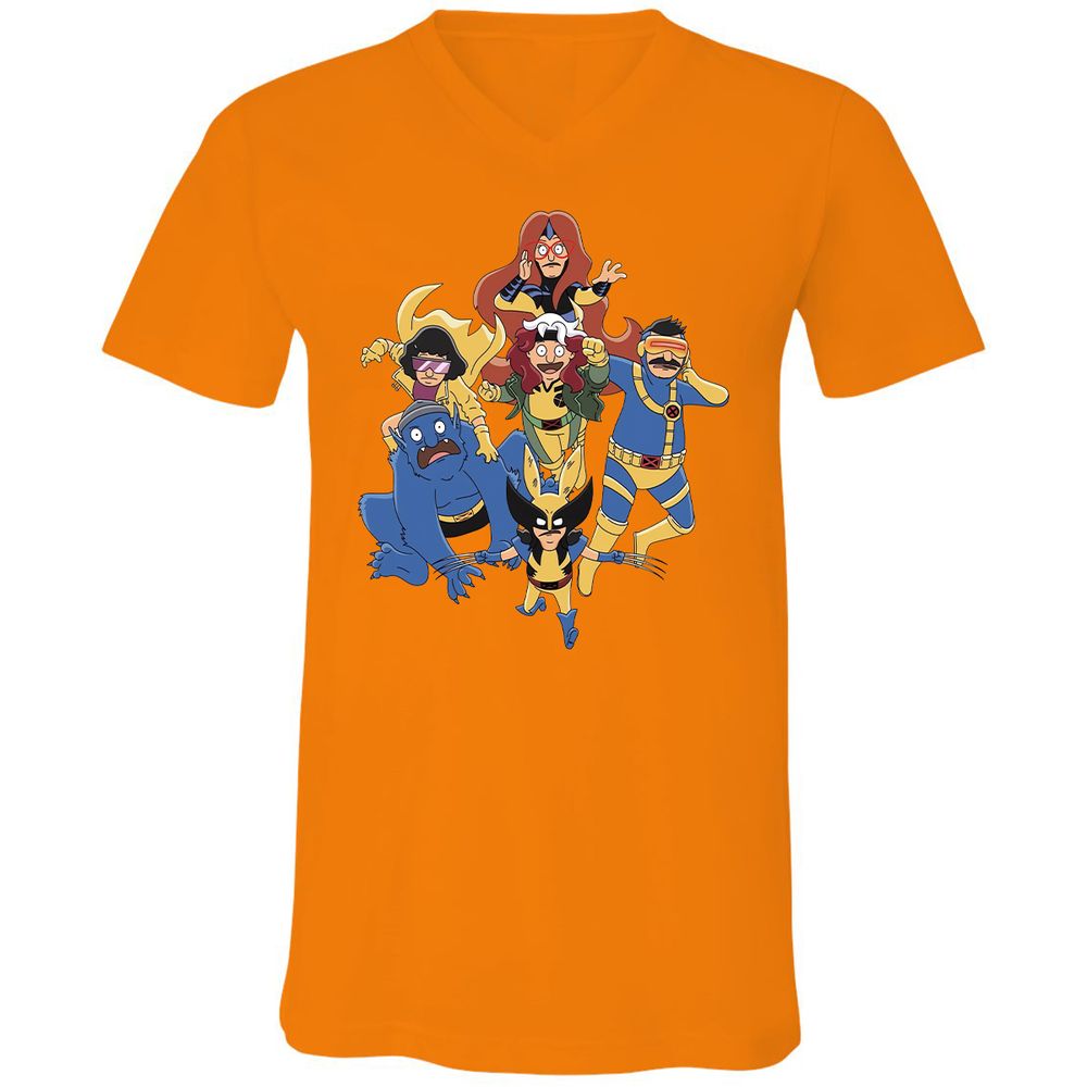 Unisex V-Neck T-Shirt - 7776BKPA - Orange - 11