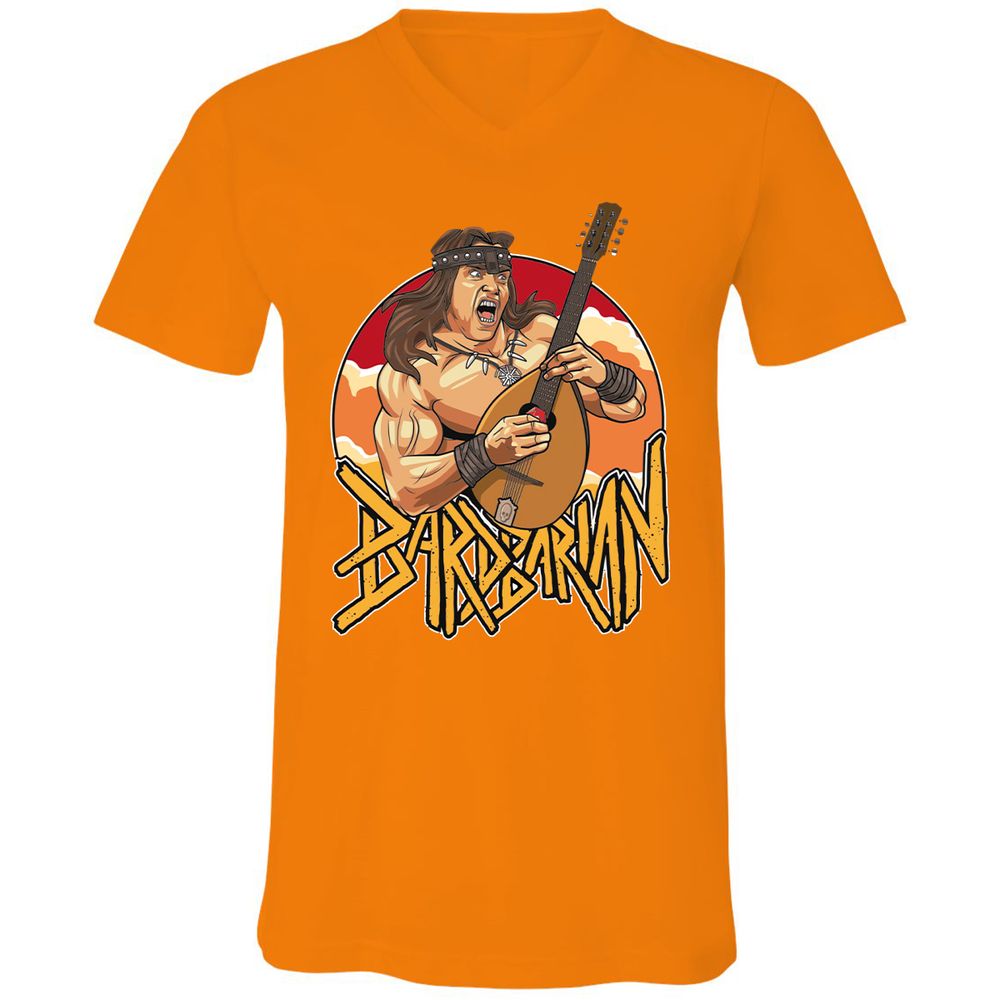Unisex V-Neck T-Shirt - CMHRVR92 - Orange - 11