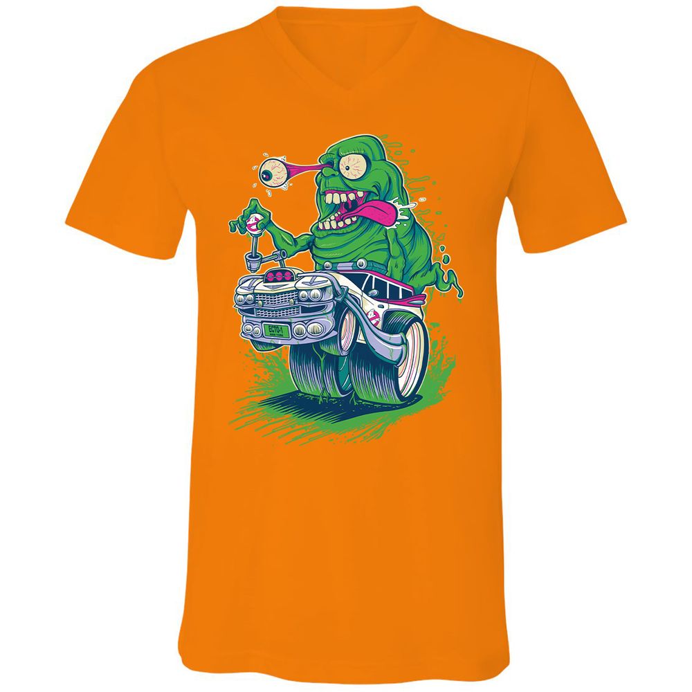 Unisex V-Neck T-Shirt - UR56R44M - Orange - 11