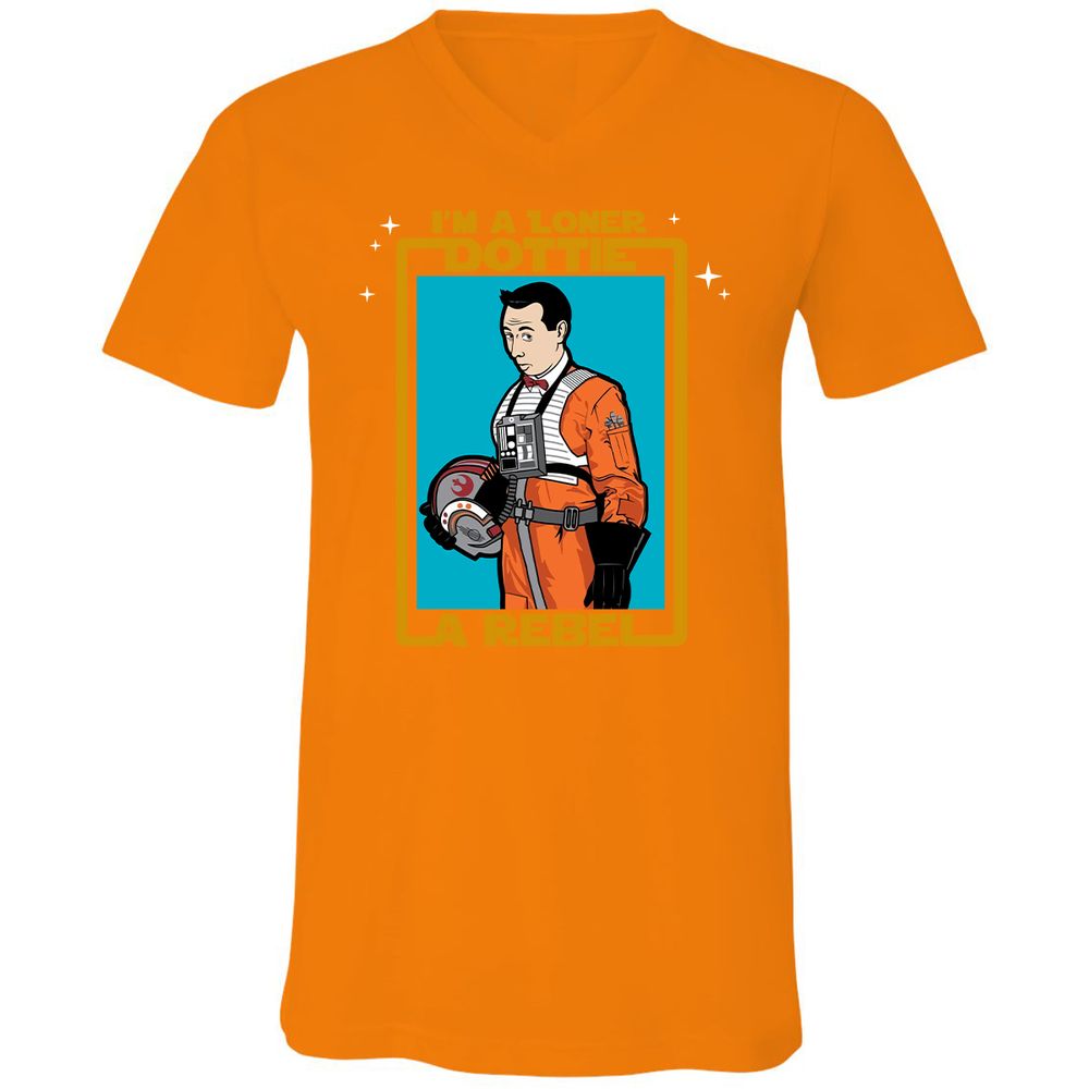 Unisex V-Neck T-Shirt - N9XAJXY4 - Orange - 11
