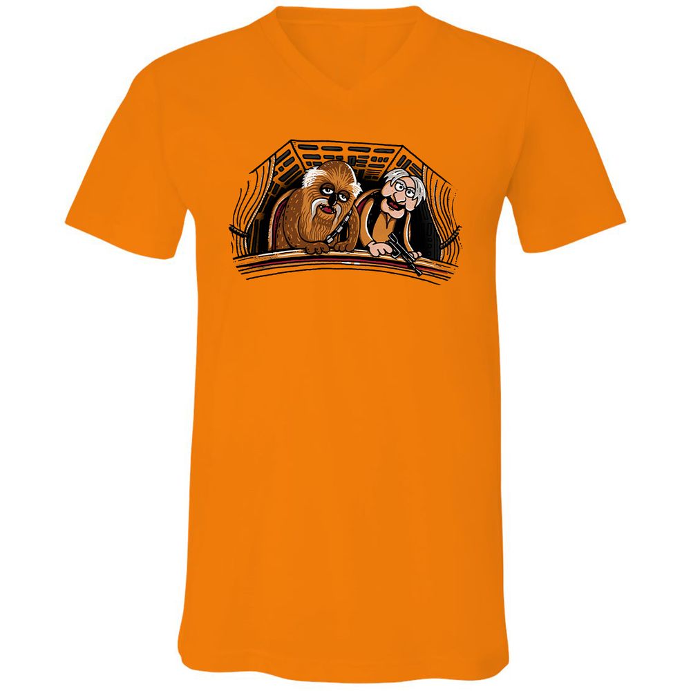 Unisex V-Neck T-Shirt - R3ASTY1R - Orange - 11