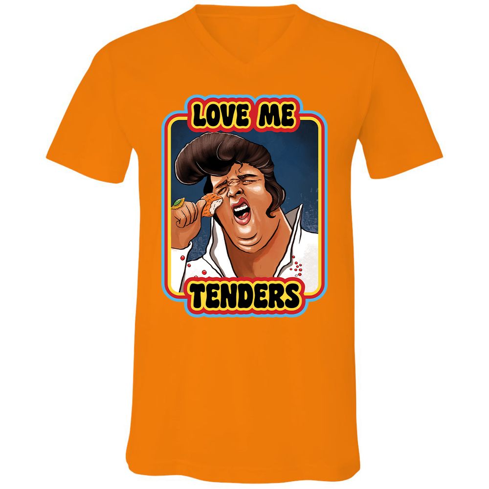 Unisex V-Neck T-Shirt - J9WAKS7N - Orange - 11