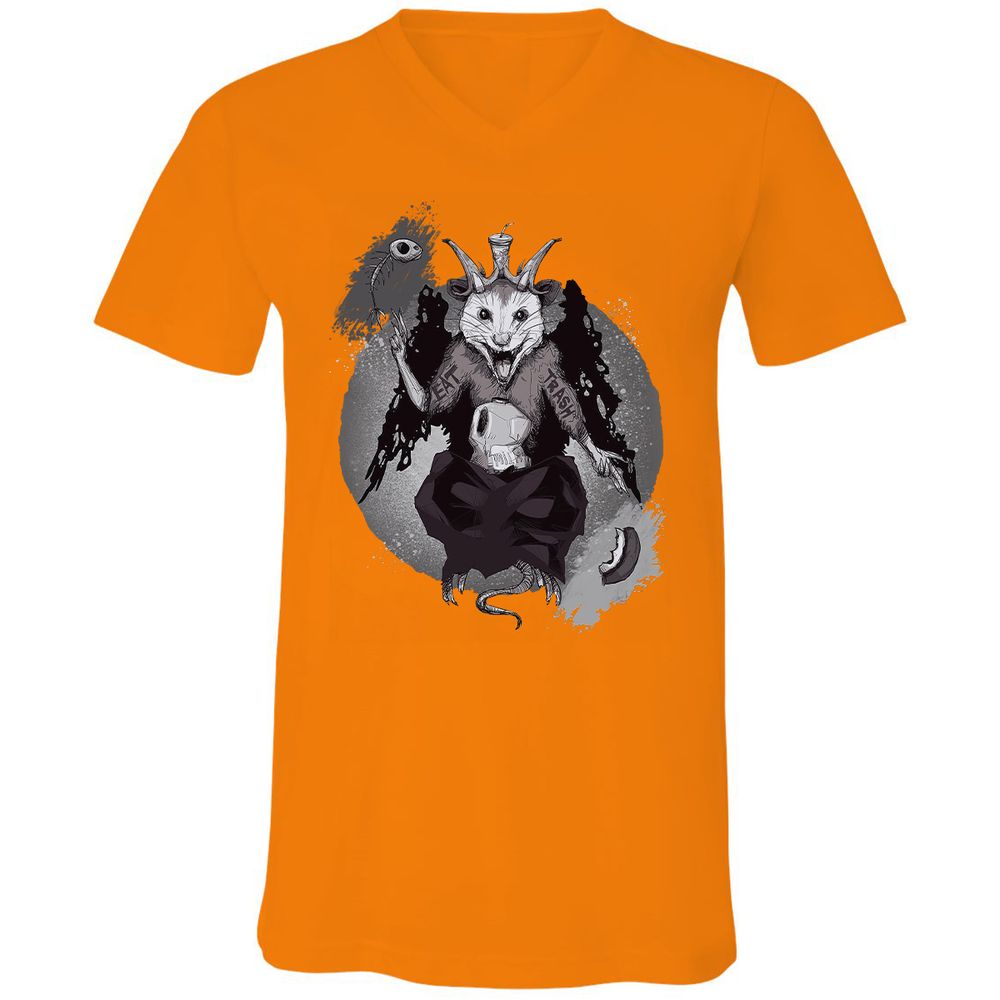 Unisex V-Neck T-Shirt - XSYJXMVR - Orange - 11