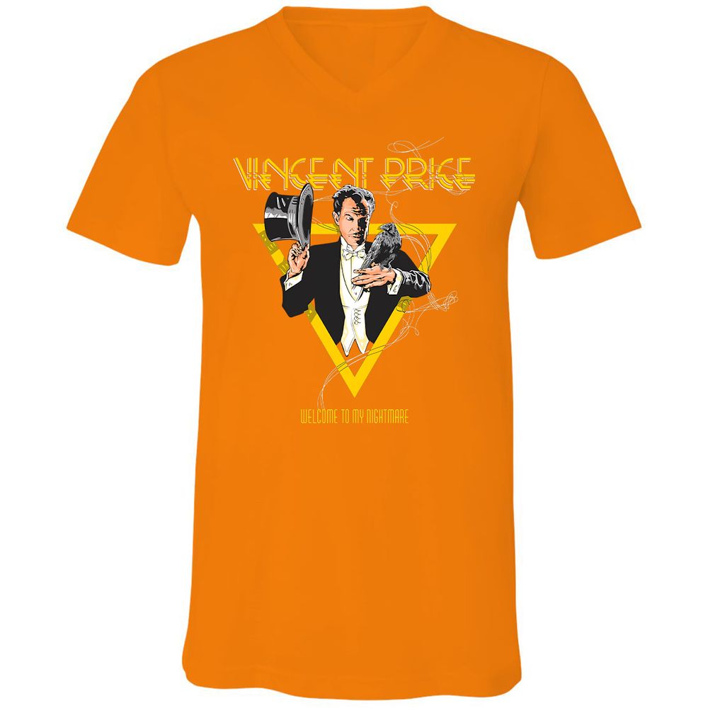 Unisex V-Neck T-Shirt - K8RSXQXG - Orange - 11