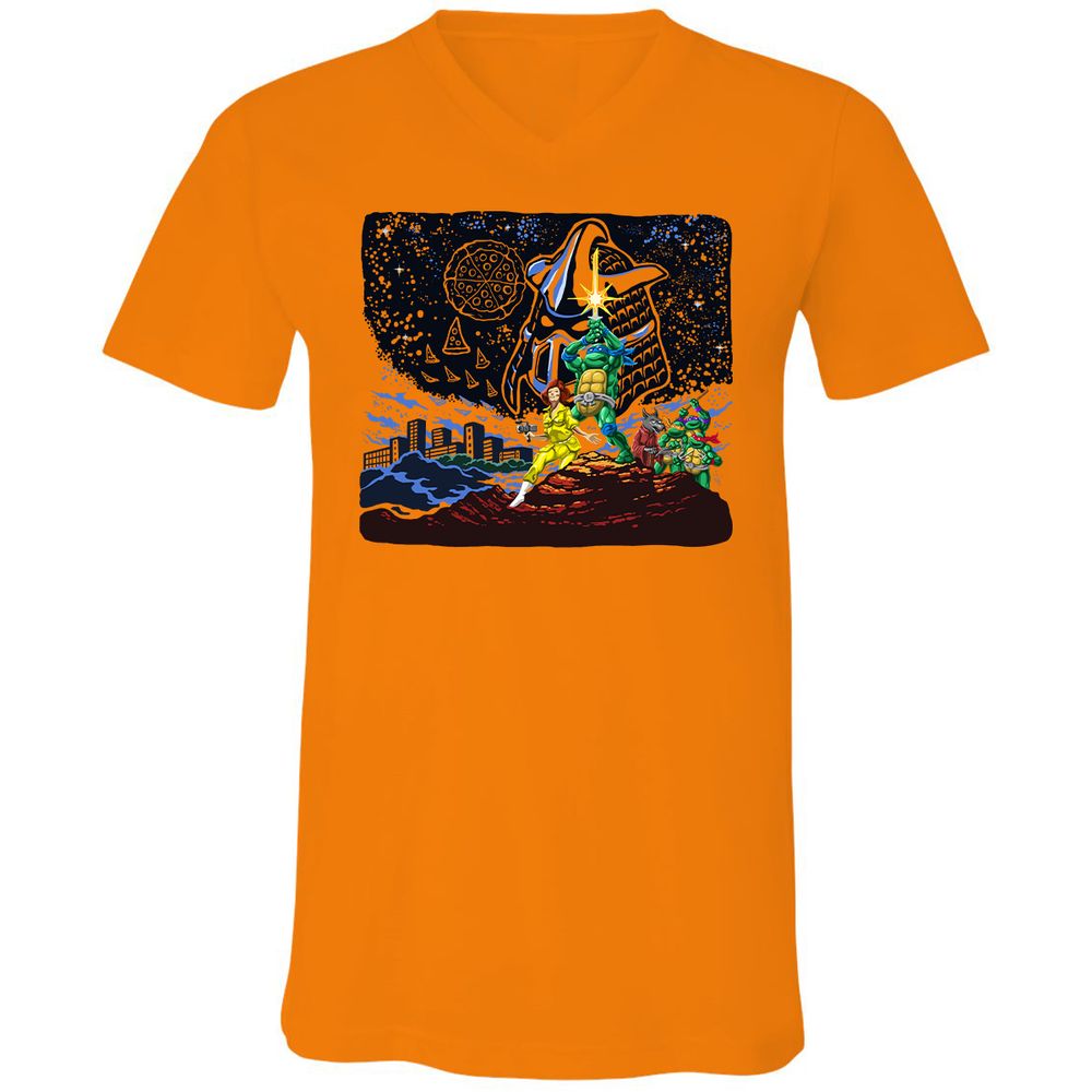 Unisex V-Neck T-Shirt - N1RU5FDP - Orange - 11