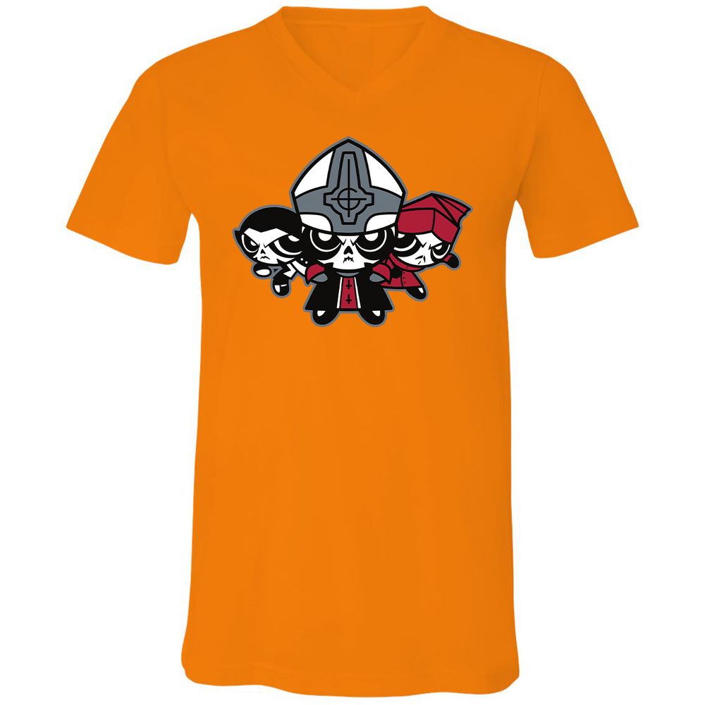 Unisex V-Neck T-Shirt - A5WJEP5Z - Orange - 11
