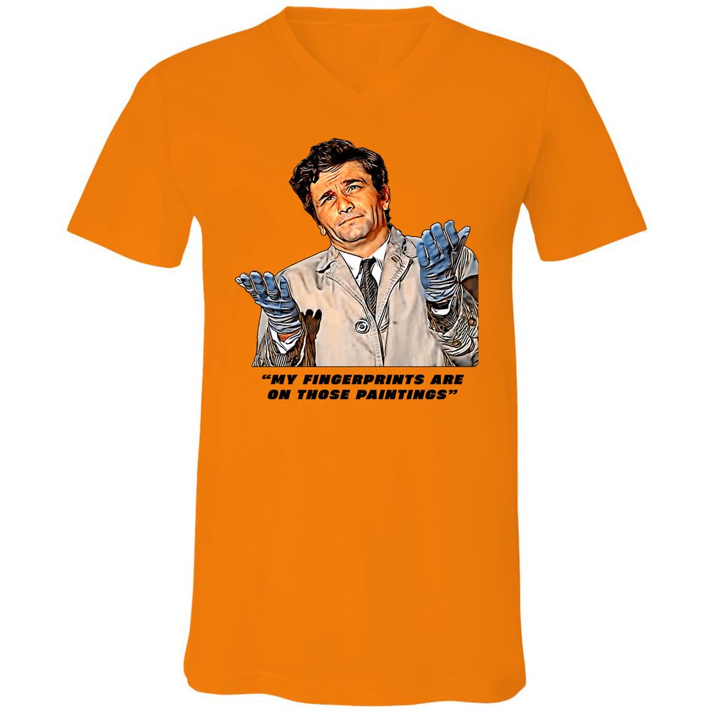 Unisex V-Neck T-Shirt - 3SC8F1JS - Orange - 11