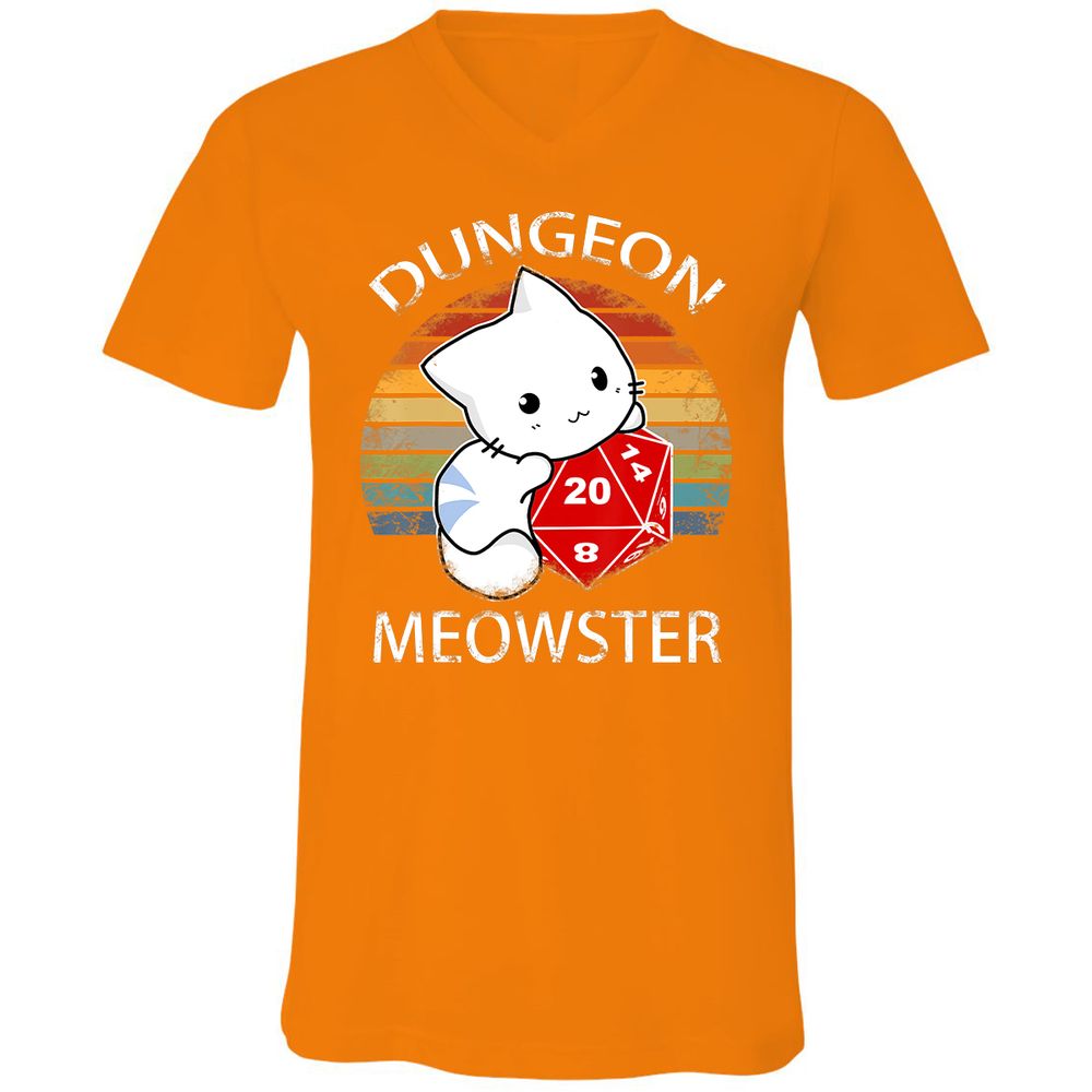 Unisex V-Neck T-Shirt - EVYR9ZHD - Orange - 11