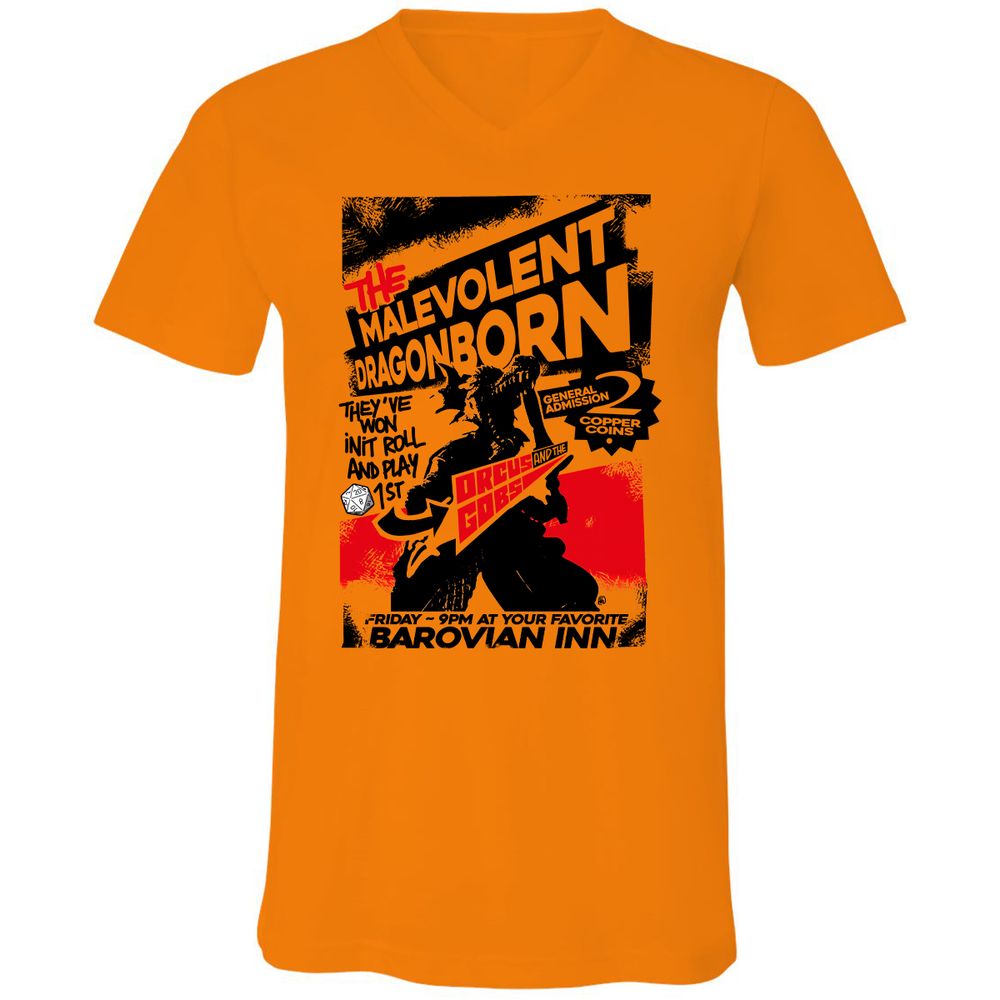 Unisex V-Neck T-Shirt - EXTQEXUG - Orange - 11