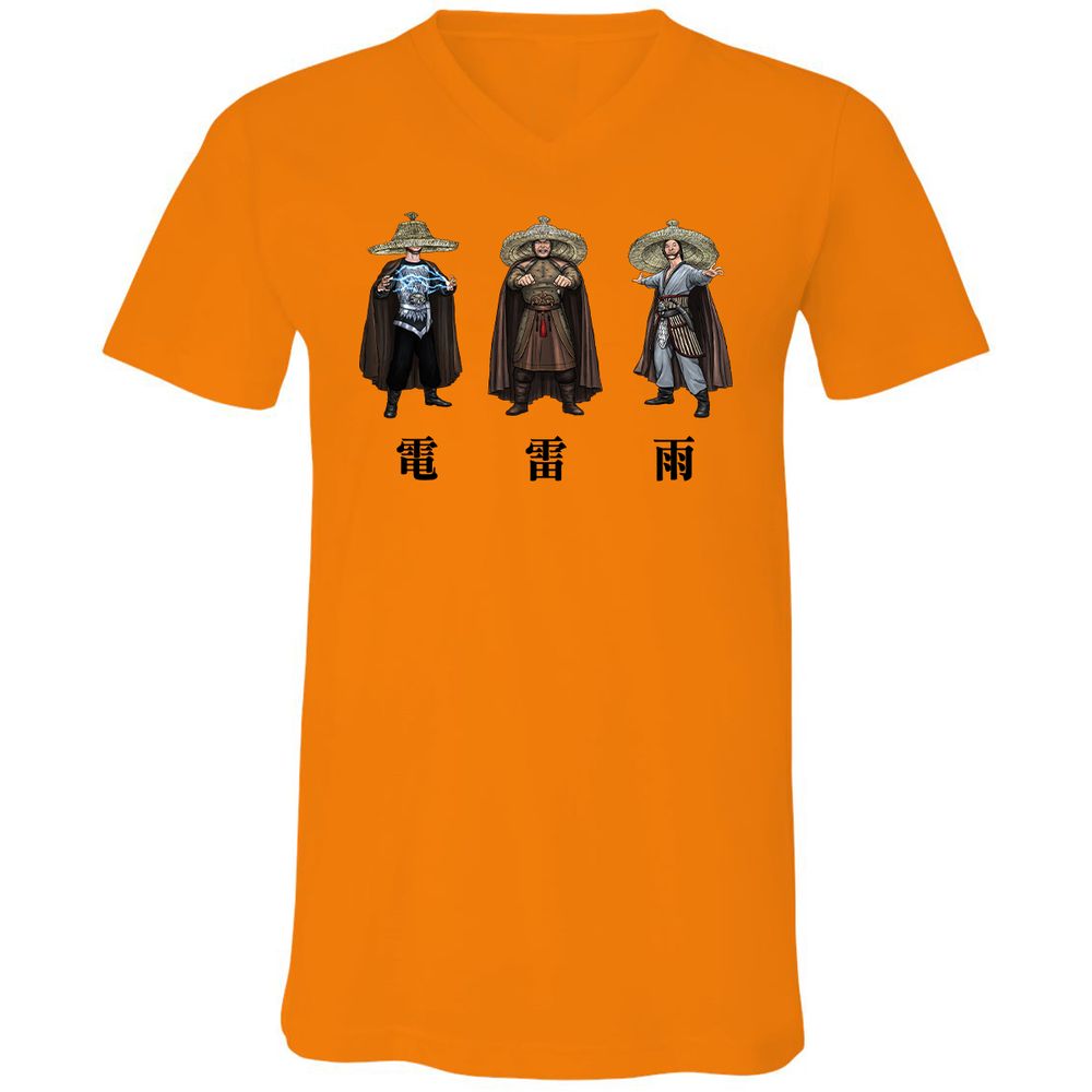 Unisex V-Neck T-Shirt - JGJQZMR2 - Orange - 11