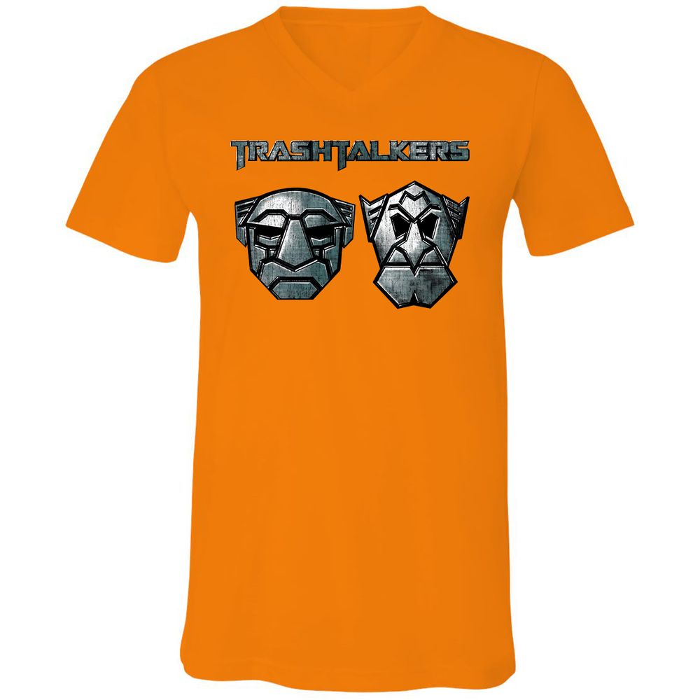 Unisex V-Neck T-Shirt - ANSRUJ11 - Orange - 11