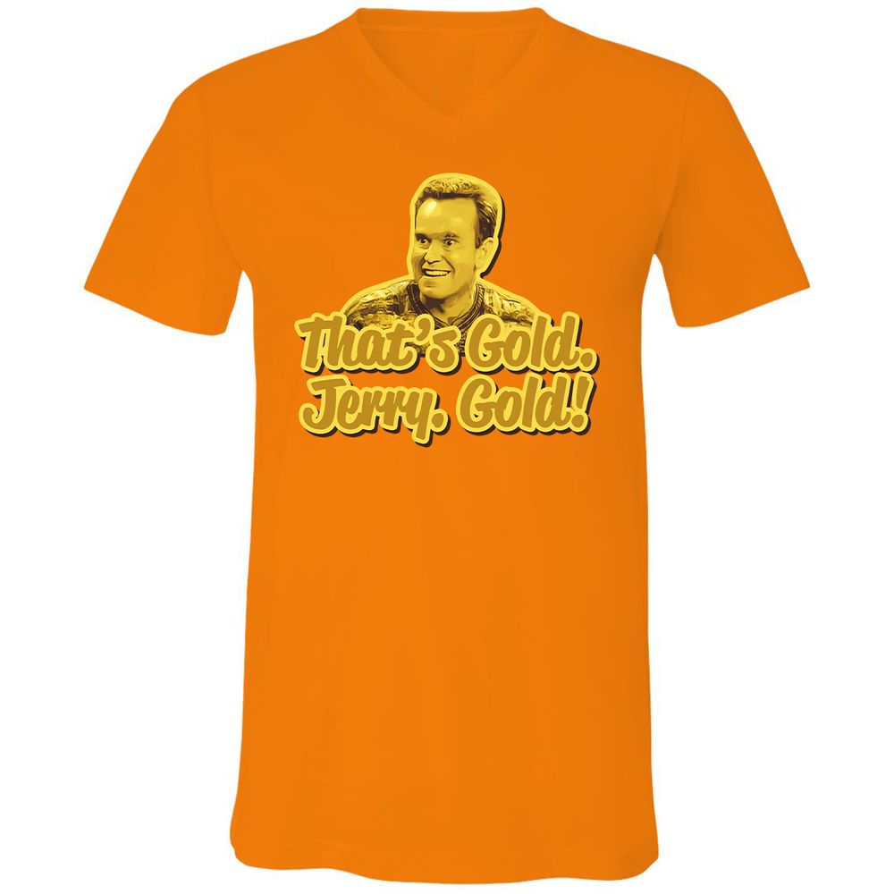 Unisex V-Neck T-Shirt - NXKD3H21 - Orange - 11