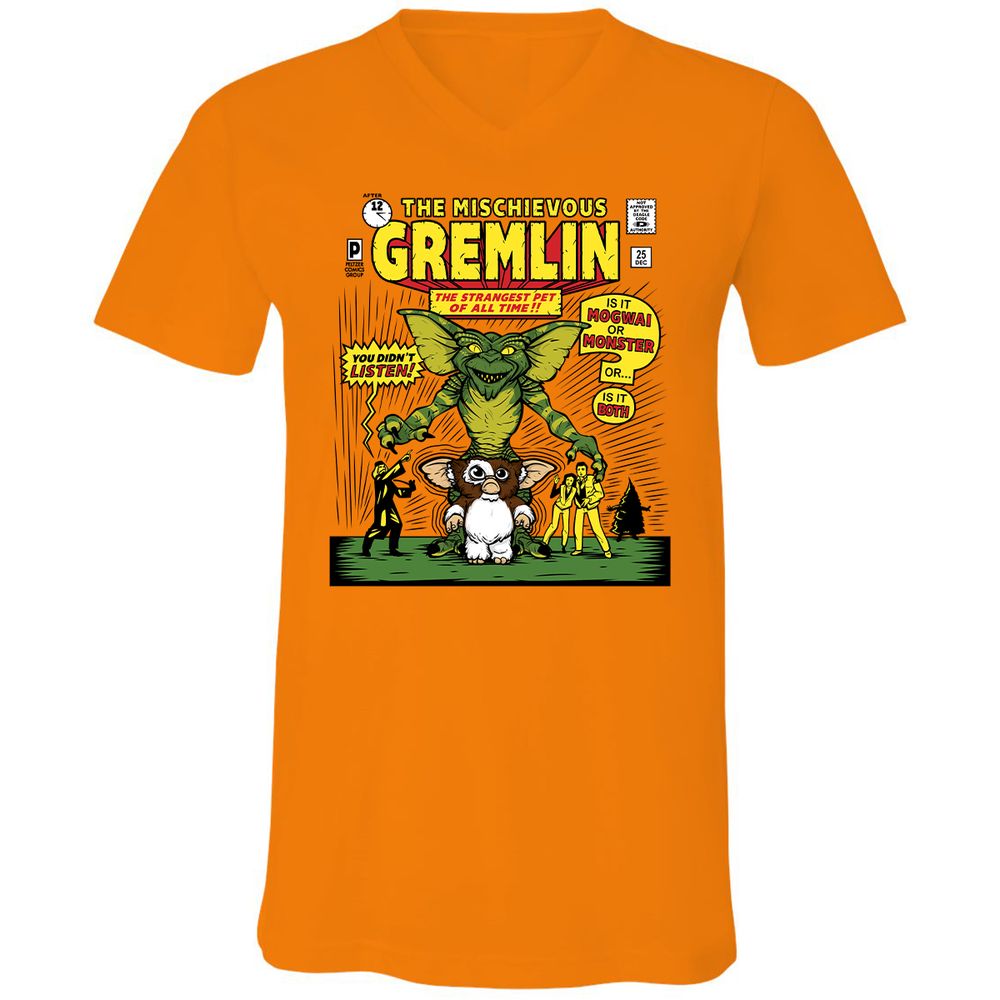 Unisex V-Neck T-Shirt - G3NK9S3V - Orange - 11