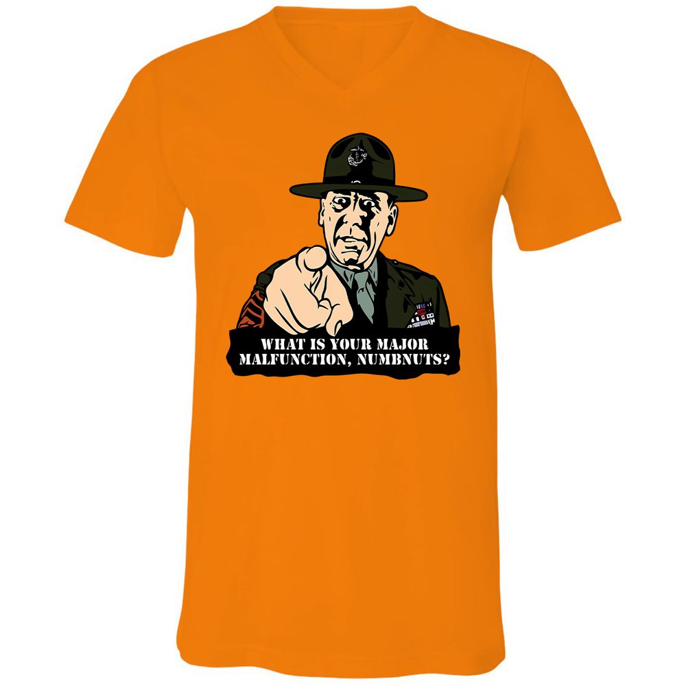 Unisex V-Neck T-Shirt - 4ZVMH4AR - Orange - 11
