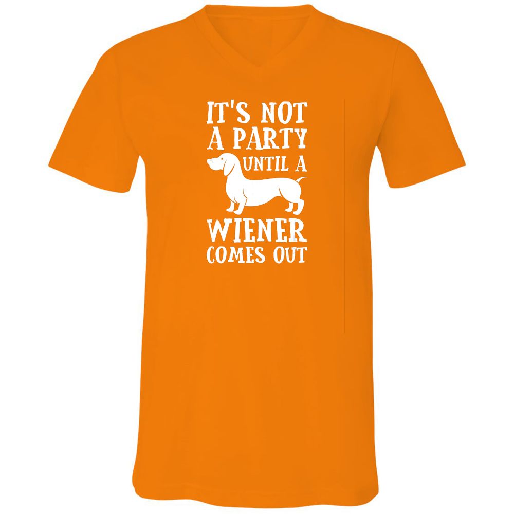 Unisex V-Neck T-Shirt - S75XQZDB - Orange - 11