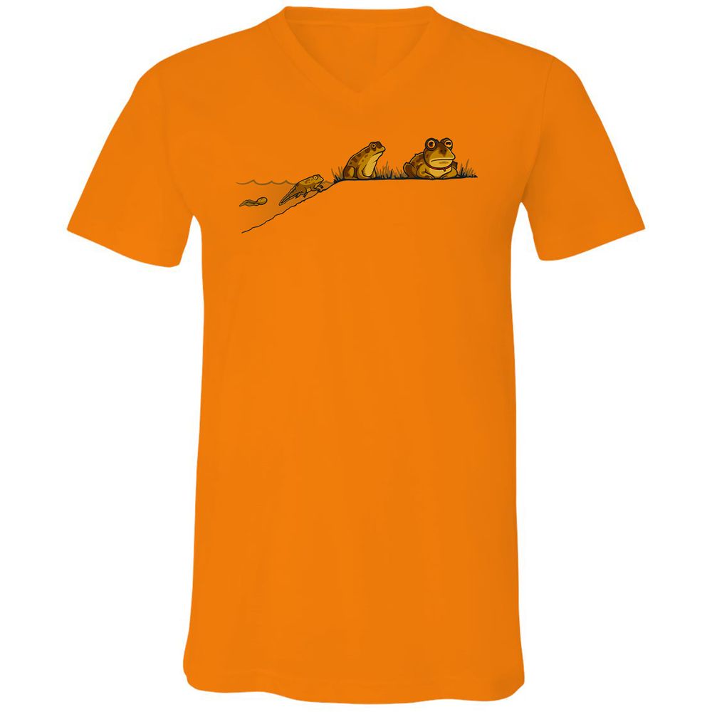 Unisex V-Neck T-Shirt - 6VR2DHA6 - Orange - 11
