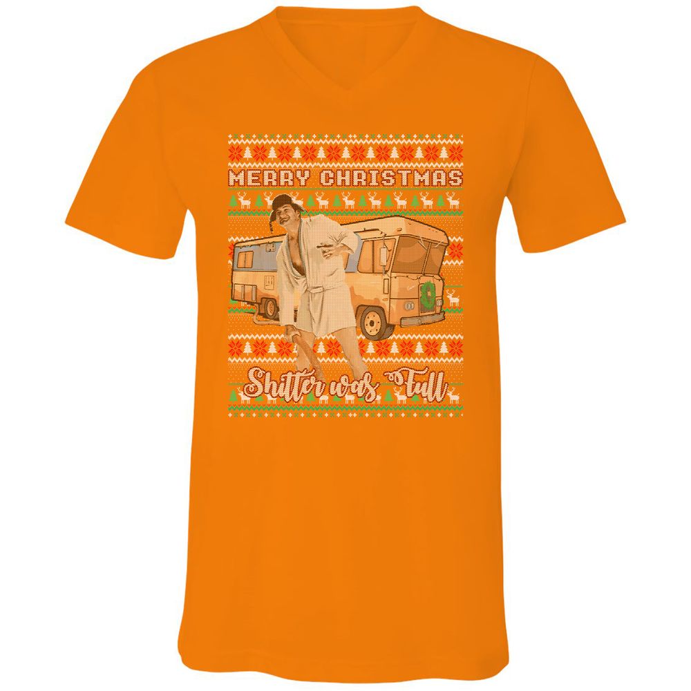 Unisex V-Neck T-Shirt - DX58ZCUD - Orange - 11