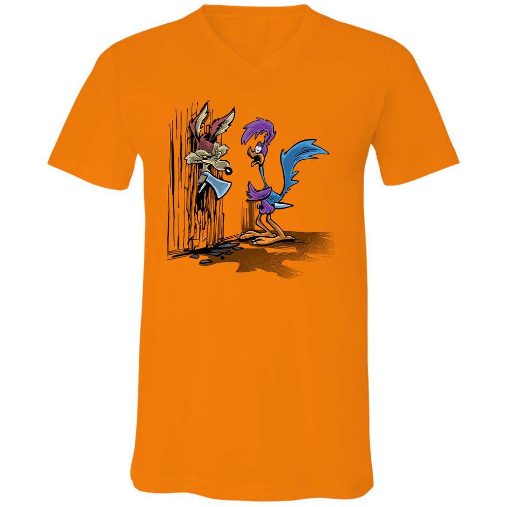 Unisex V-Neck T-Shirt - 45GNGDC7 - Orange - 11