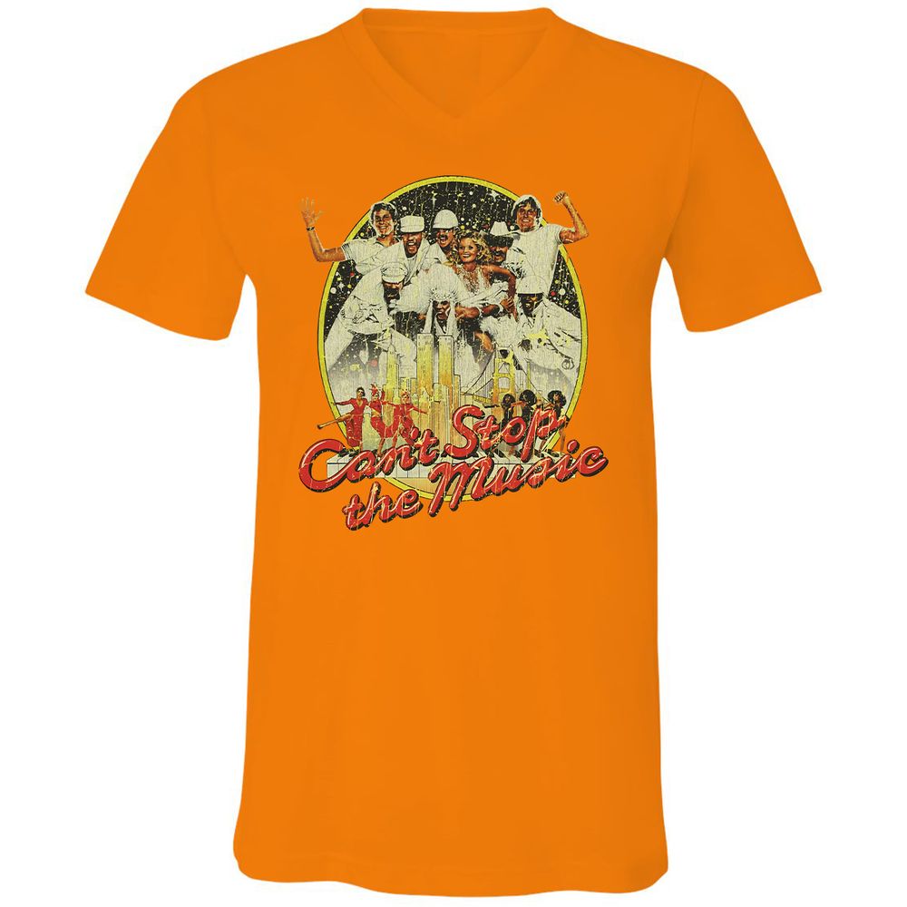 Unisex V-Neck T-Shirt - K2R1GJRP - Orange - 11