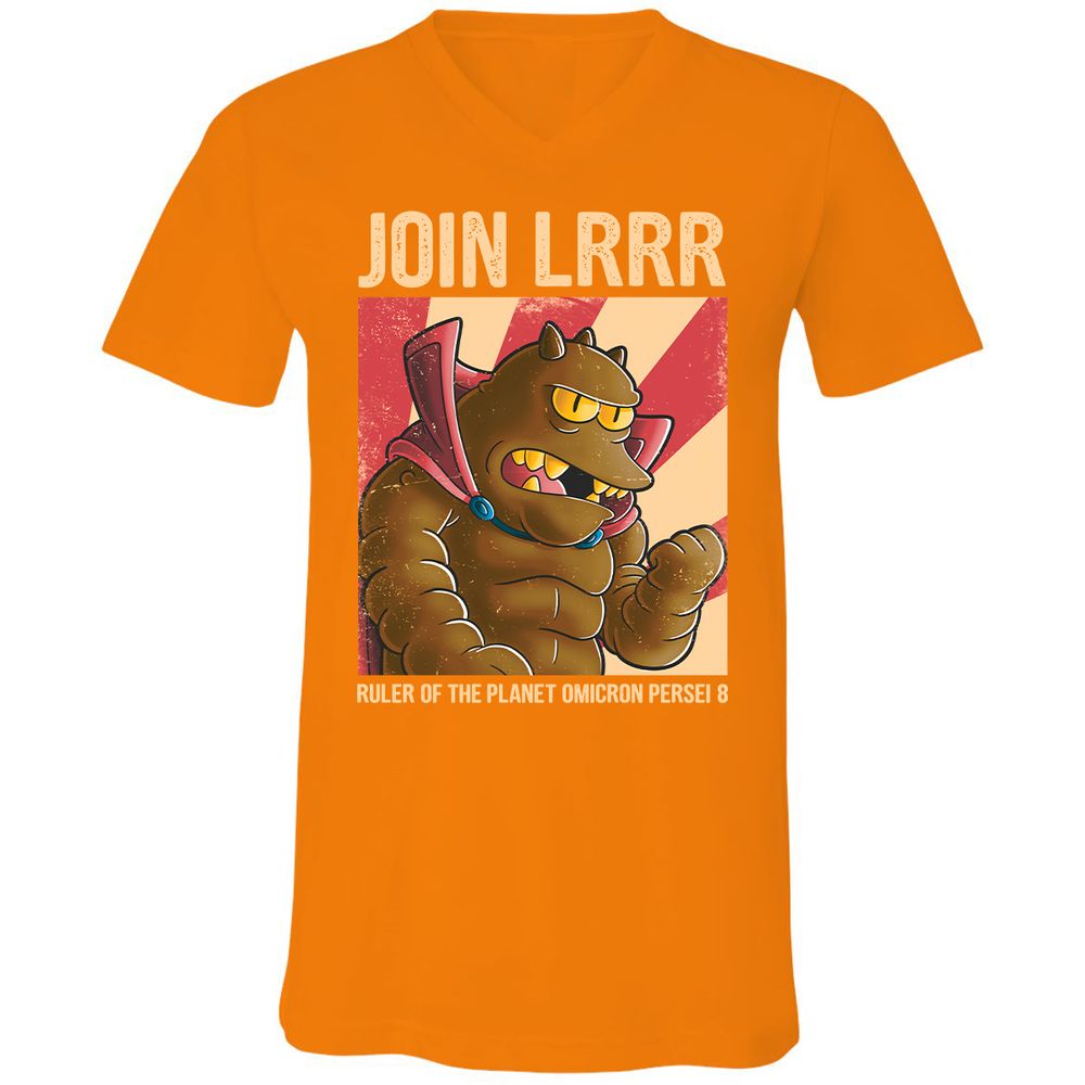 Unisex V-Neck T-Shirt - J7JDNNFR - Orange - 11