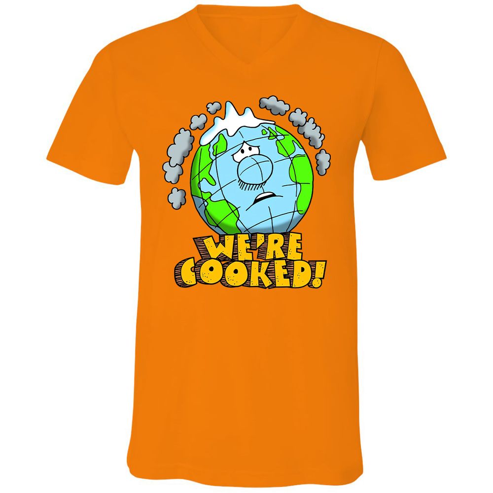 Unisex V-Neck T-Shirt - 5FMRF3AS - Orange - 11
