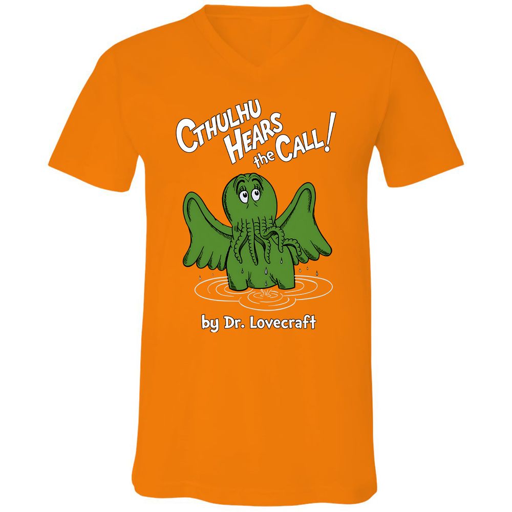 Unisex V-Neck T-Shirt - DLG28ZD2 - Orange - 11