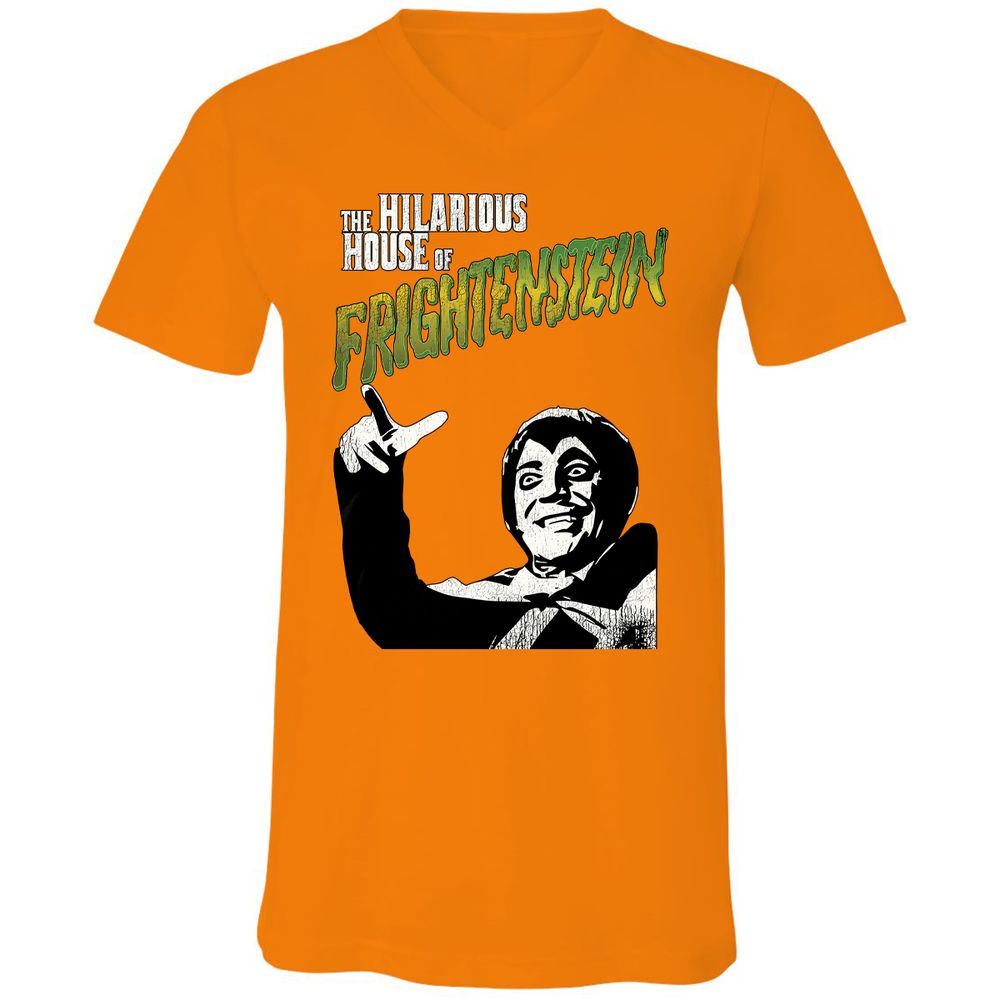 Unisex V-Neck T-Shirt - 8NS4EPXG - Orange - 11