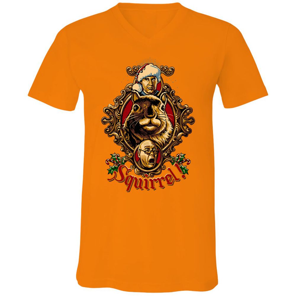 Unisex V-Neck T-Shirt - 2XASG4Y5 - Orange - 11