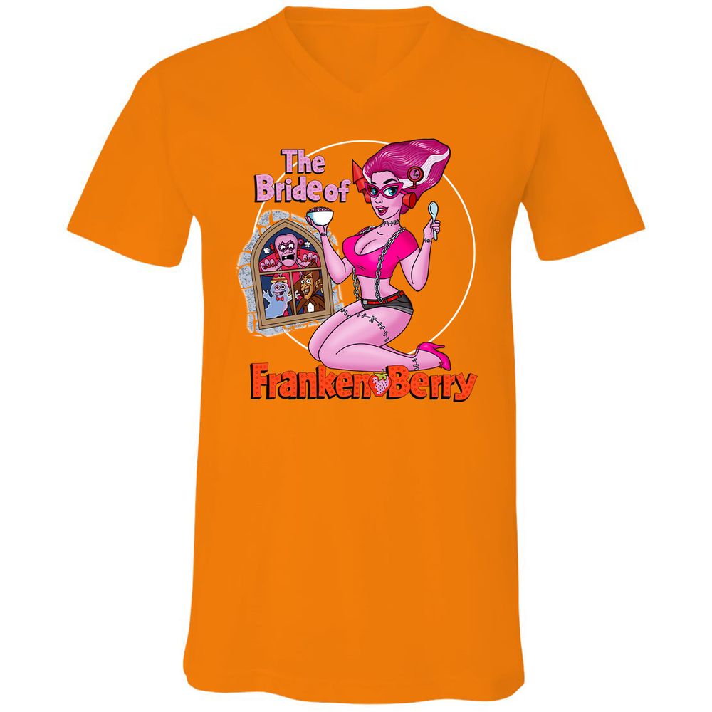 Unisex V-Neck T-Shirt - J18KVSG3 - Orange - 11