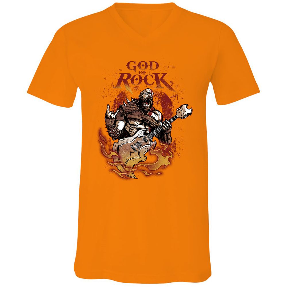 Unisex V-Neck T-Shirt - SBX6R4FP - Orange - 11