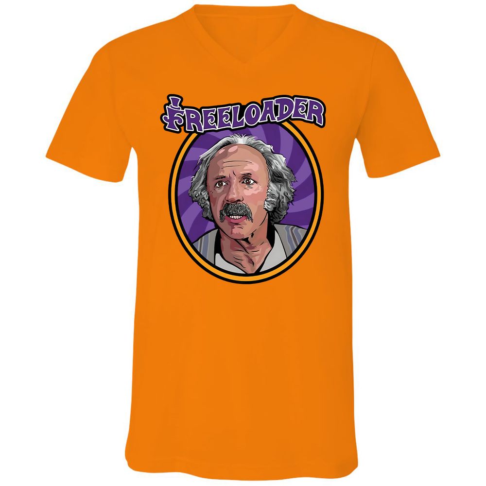 Unisex V-Neck T-Shirt - HVDGK9JR - Orange - 11