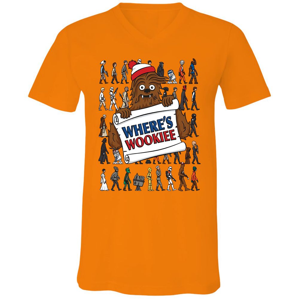 Unisex V-Neck T-Shirt - BA3KQKXQ - Orange - 11