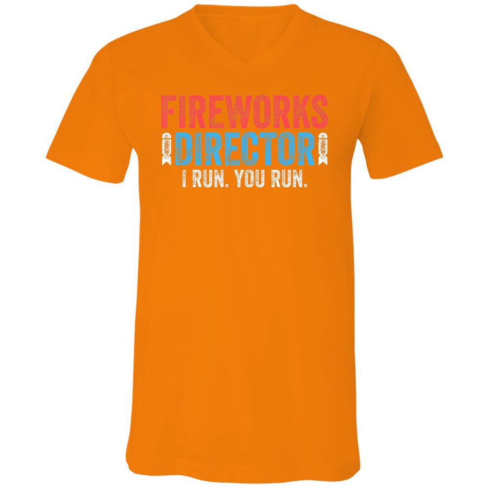 Unisex V-Neck T-Shirt - JLF2MWJB - Orange - 11
