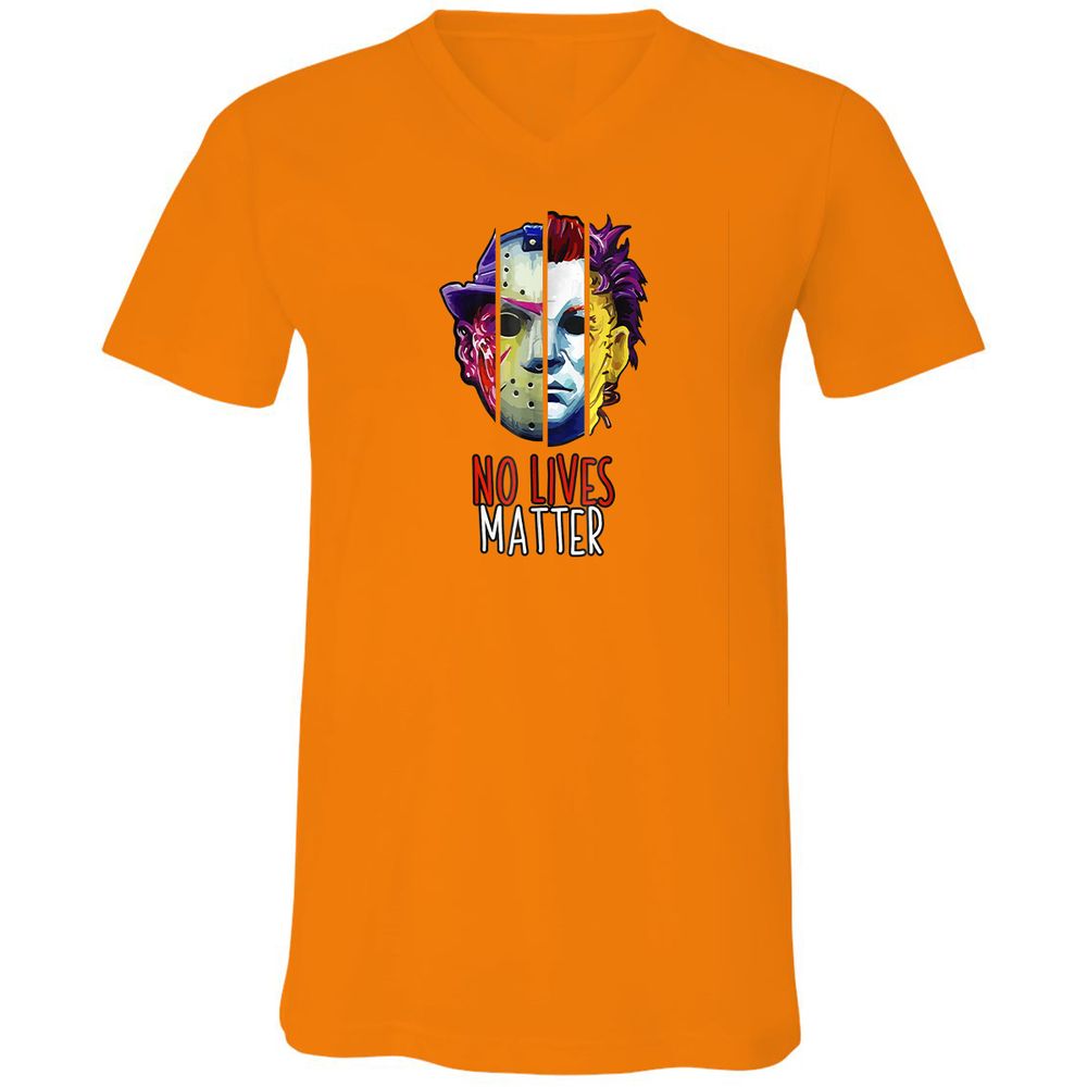 Unisex V-Neck T-Shirt - FCPBWEFD - Orange - 11