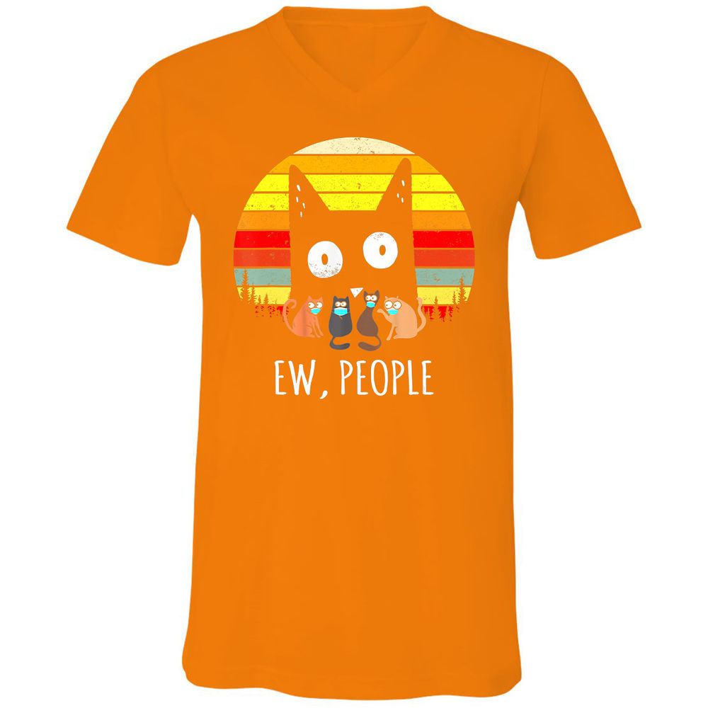 Unisex V-Neck T-Shirt - PRBB1SR2 - Orange - 11
