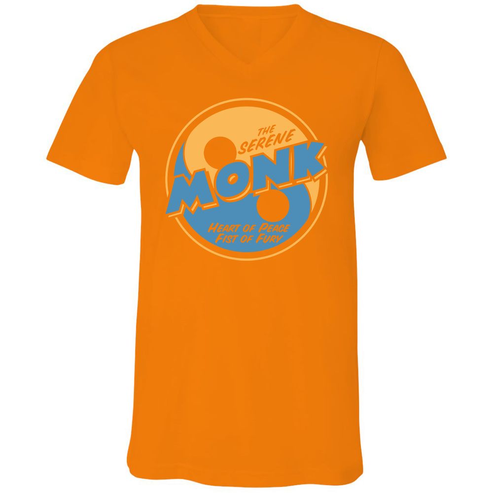 Unisex V-Neck T-Shirt - BKP4ZZKN - Orange - 11