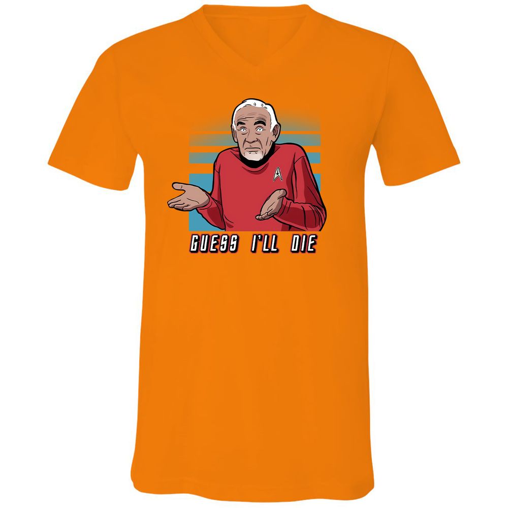 Unisex V-Neck T-Shirt - R2EXTKL5 - Orange - 11