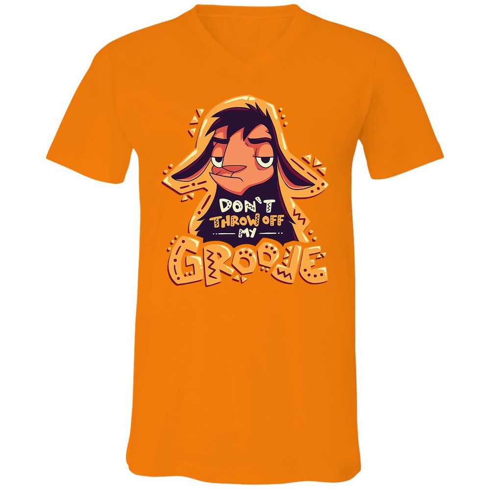 Unisex V-Neck T-Shirt - HTN2R35X - Orange - 11