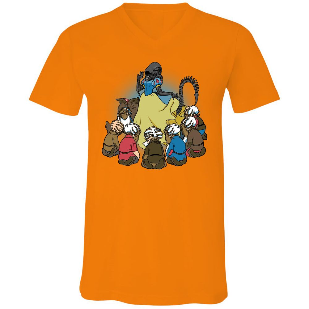 Unisex V-Neck T-Shirt - CFNFC2KX - Orange - 11