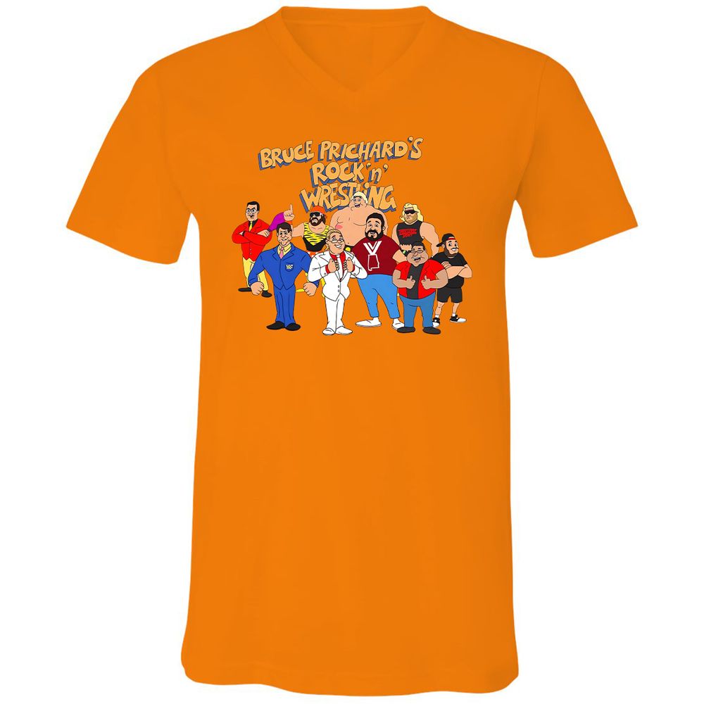 Unisex V-Neck T-Shirt - 6PDSJVES - Orange - 11