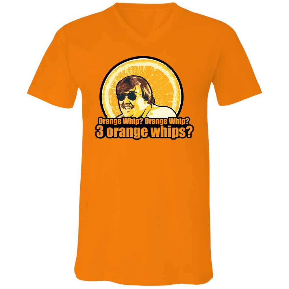 Unisex V-Neck T-Shirt - 6NMXD9EF - Orange - 11