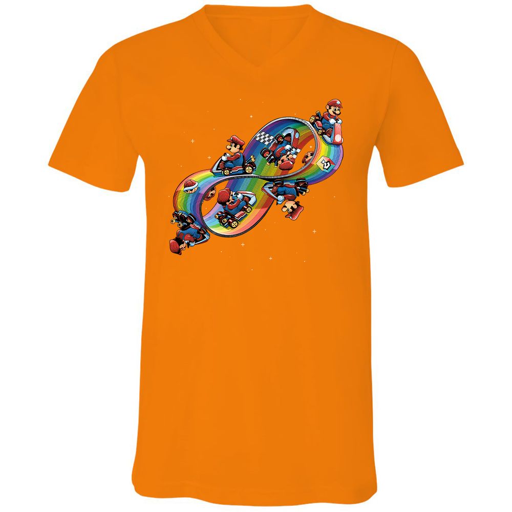 Unisex V-Neck T-Shirt - BV8BXCJY - Orange - 11