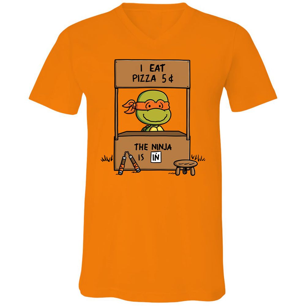 Unisex V-Neck T-Shirt - 4MA1BHVH - Orange - 11