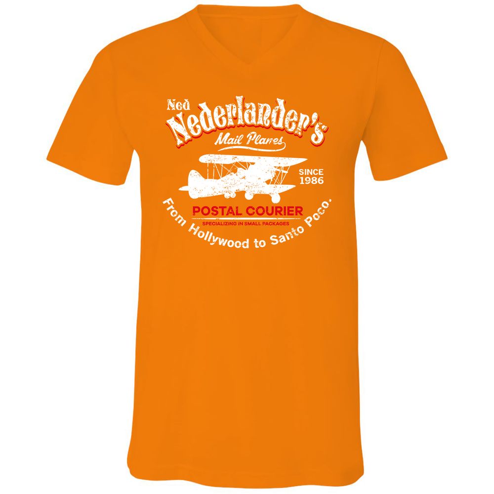Unisex V-Neck T-Shirt - KGC3GPL1 - Orange - 11