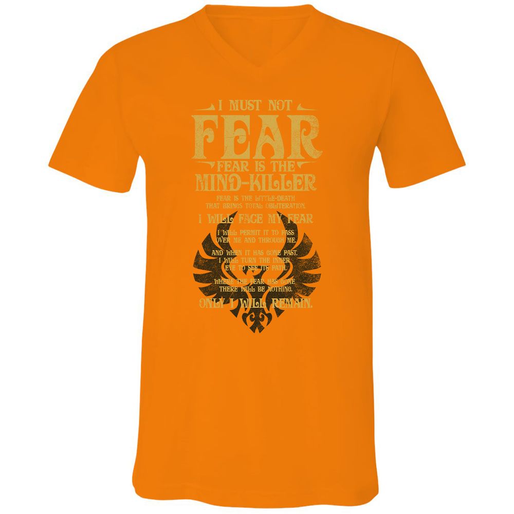 Unisex V-Neck T-Shirt - 4XVLGZ2B - Orange - 11